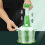 Hachoir Multifonction Manuel 3 en 1 – Lames en Acier Inoxydable & Bol Transparent – Image 4