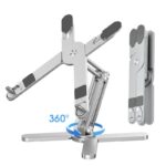 Support Rotatif en Aluminium 360° pour Ordinateur Portable et Tablette