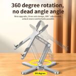 Support Rotatif en Aluminium 360° pour Ordinateur Portable et Tablette – Image 4