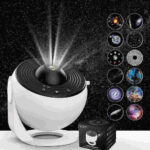 Projecteur Galaxie 360° – Lampe Ciel Étoilé à Disques Interchangeables
