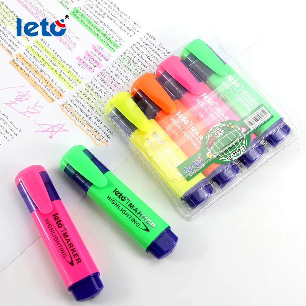 Surligneurs Fluorescents – Pack Multicolore – Image 3