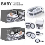 Baignoire Bébé Pliable 7 en 1 avec Mini Machine à Laver – Image 5