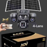 Caméra de Surveillance Solaire 4 en 1 AOV – 4G LTE – 8MP Ultra HD