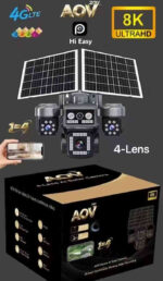 Caméra de Surveillance Solaire 4 en 1 AOV – 4G LTE – 8MP Ultra HD