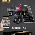 Caméra de Surveillance Solaire X3 – 4G LTE – 4K Ultra HD – 3 en 1