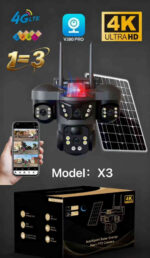 Caméra de Surveillance Solaire X3 – 4G LTE – 4K Ultra HD – 3 en 1