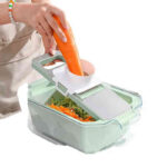 Coupe-Légumes Manuel Multifonction avec Bac – 6 Lames