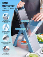 Coupe-Légumes Sécurisée avec Bac et Protection Main – Image 4