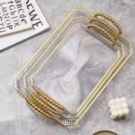 Plateau de service 3 en 1 avec poignées dorées – Image 2