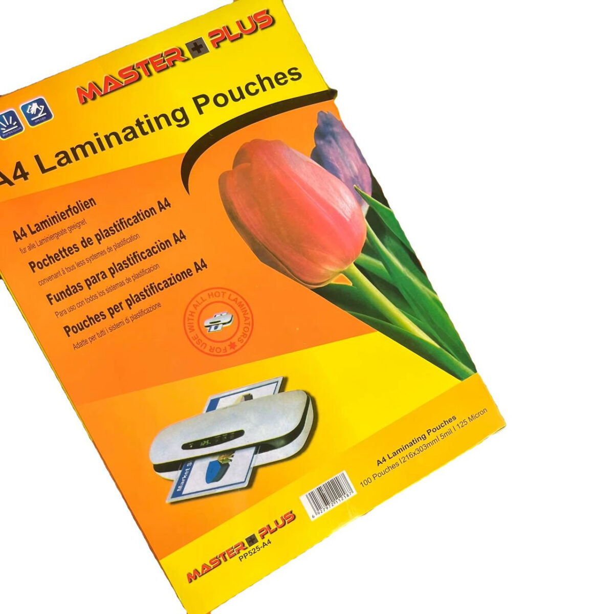 MASTER PLUS – Pochettes de plastification A4 125 Microns (100 feuilles) – Image 2