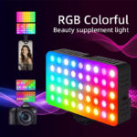 Lampe LED RGB portable MJ-35 rechargeable pour caméra et smartphone