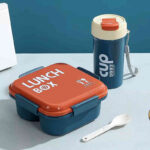Ensemble lunch box avec bouteille et cuillère