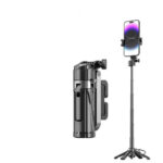 Trépied Selfie Stick P25-T Zoom Quadripod avec Télécommande Bluetooth