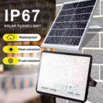 Projecteur Solaire LED 100W IP67 avec Détecteur de Mouvement