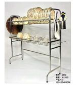 Égouttoir à vaisselle sur pied en acier inoxydable 2 niveaux