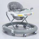 Trotteur bébé pliable avec siège ergonomique et mobilité 360° – Image 4