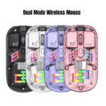 Souris Sans Fil Rechargeable Transparente RGB – Double Mode (Bluetooth + USB) – Image 6