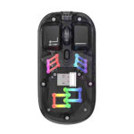 Souris Sans Fil Rechargeable Transparente RGB – Double Mode (Bluetooth + USB) – Image 3