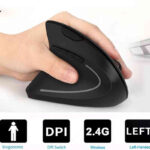 Souris Ergonomique Verticale Sans Fil Rechargeable RGB – Double Connexion (Bluetooth + USB) – Image 3