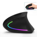 Souris Ergonomique Verticale Sans Fil Rechargeable RGB – Double Connexion (Bluetooth + USB) – Image 4