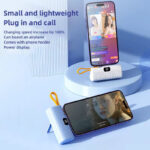 Power Bank 5000mAh Compacte avec Câbles Intégrés et Écran LED – Recharge Rapide Smartphones – Image 2