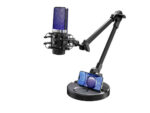 Microphone Condensateur Professionnel avec Bras Articulé et Support Smartphone