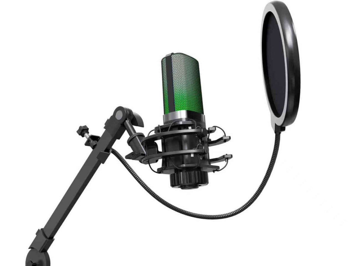 Microphone Condensateur Professionnel avec Bras Articulé et Support Smartphone – Image 3