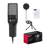 Microphone Condensateur RGB avec Support et Filtre Anti Pop – Image 6