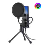 Microphone Condensateur RGB avec Support et Filtre Anti Pop – Image 3