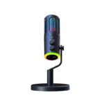 Microphone Condensateur RGB Professionnel avec Réglage Volume Denoise et Echo
