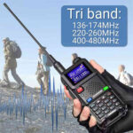 Talkie-Walkie Professionnel Tri-Bande 5RH PRO Longue Portée 10KM