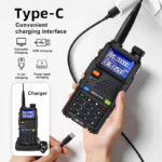 Talkie-Walkie Professionnel Tri-Bande 5RH PRO Longue Portée 10KM – Image 5
