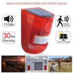 Alarme Solaire PIR avec Détecteur de Mouvement (129 dB)