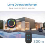 Sonnette Sans Fil 300 m avec Carillon LED RGB – Image 5