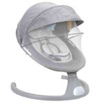 BALANCELLE ÉLECTRIQUE POUR BÉBÉ AVEC MOUSTIQUAIRE – GRIS – Image 3