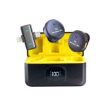 MICROPHONE SANS FIL Q8 AVEC 2 MICROS, RÉDUCTION DE BRUIT ET BOÎTIER DE CHARGE