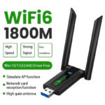 ADAPTATEUR WI-FI 6 USB SANS FIL AVEC DOUBLE ANTENNE – PLUG & PLAY – Image 4