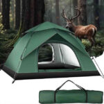 TENTE DE CAMPING AUTOMATIQUE VERTE – 2 × 2 M – 3 PERSONNES