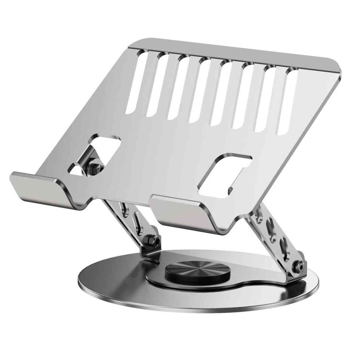 SUPPORT ROTATIF POUR ORDINATEUR PORTABLE EN MÉTAL – GRIS – Image 4
