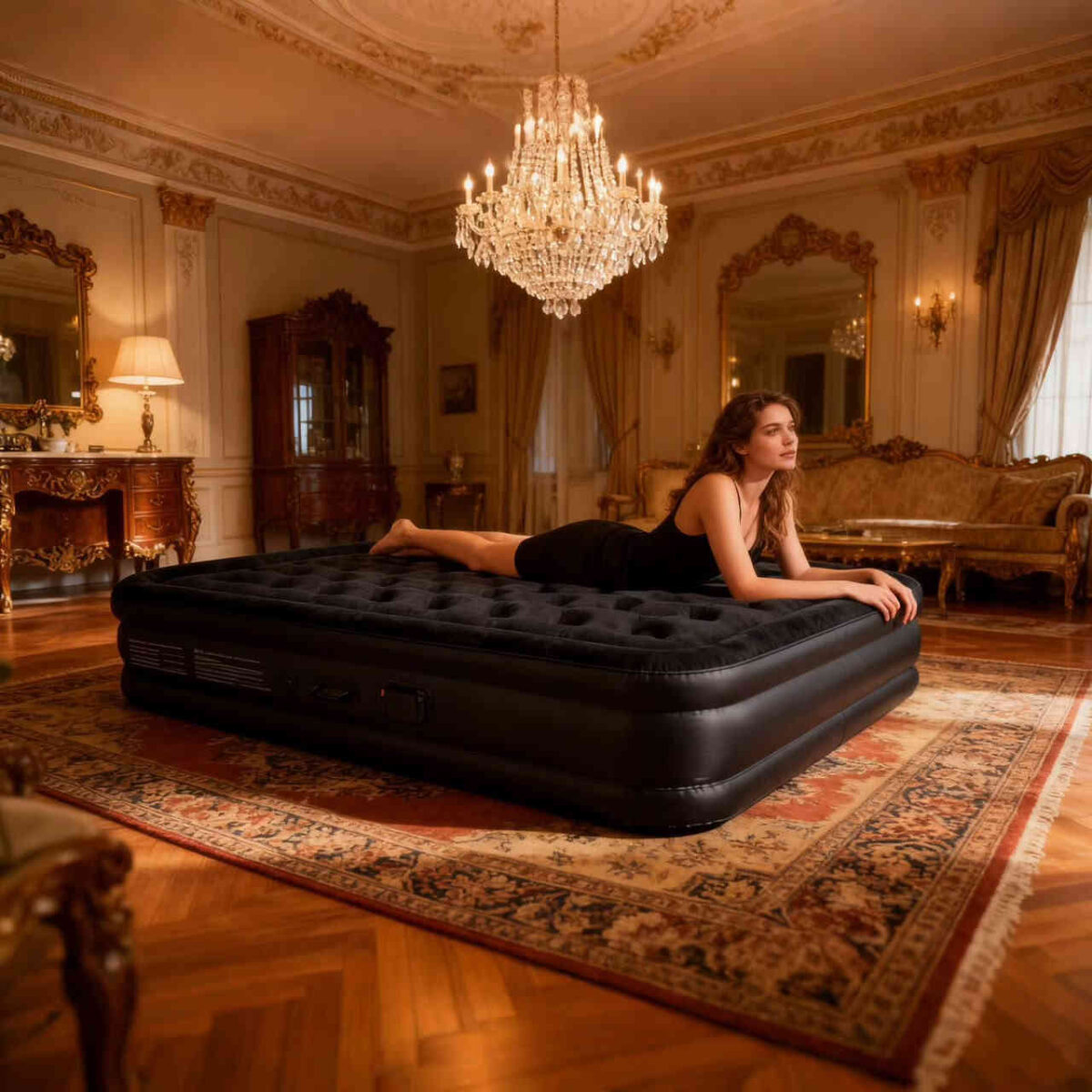 MATELAS GONFLABLE AVEC POMPE INTÉGRÉE RECHARGEABLE – 200 × 150 × 40 CM – Image 2