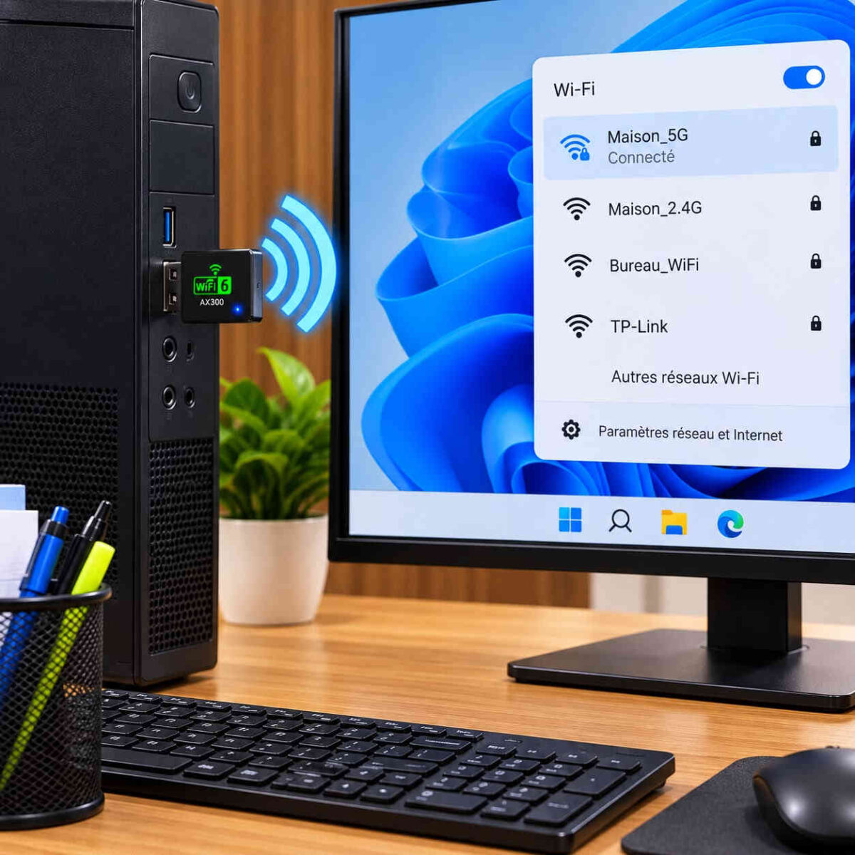 ADAPTATEUR USB WI-FI 6 ET BLUETOOTH AX900 POUR ORDINATEUR – Image 2