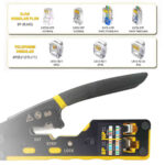 PINCE À SERTIR PROFESSIONNELLE RJ45 ET RJ11 MULTIFONCTION – CAT5E/CAT6 – COUPE, DÉNUDAGE ET SERTISSAGE – Image 6