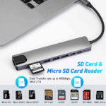 HUB USB-C 8 EN 1 MULTIFONCTION AVEC HDMI, USB, LECTEUR SD ET MICRO SD – Image 7