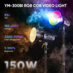 LAMPE LED STUDIO RGB 150W AVEC EFFETS MULTICOLORES – Image 6