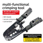 PINCE À SERTIR PROFESSIONNELLE RJ45 AVEC TESTEUR DE CÂBLE RÉSEAU INTÉGRÉ – Image 5